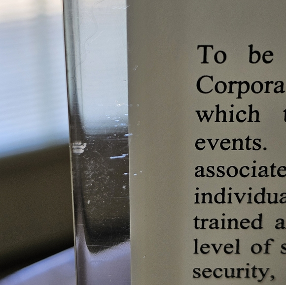 Bank of America Security Pin Encased in Acrylic - Picture 4 of 4